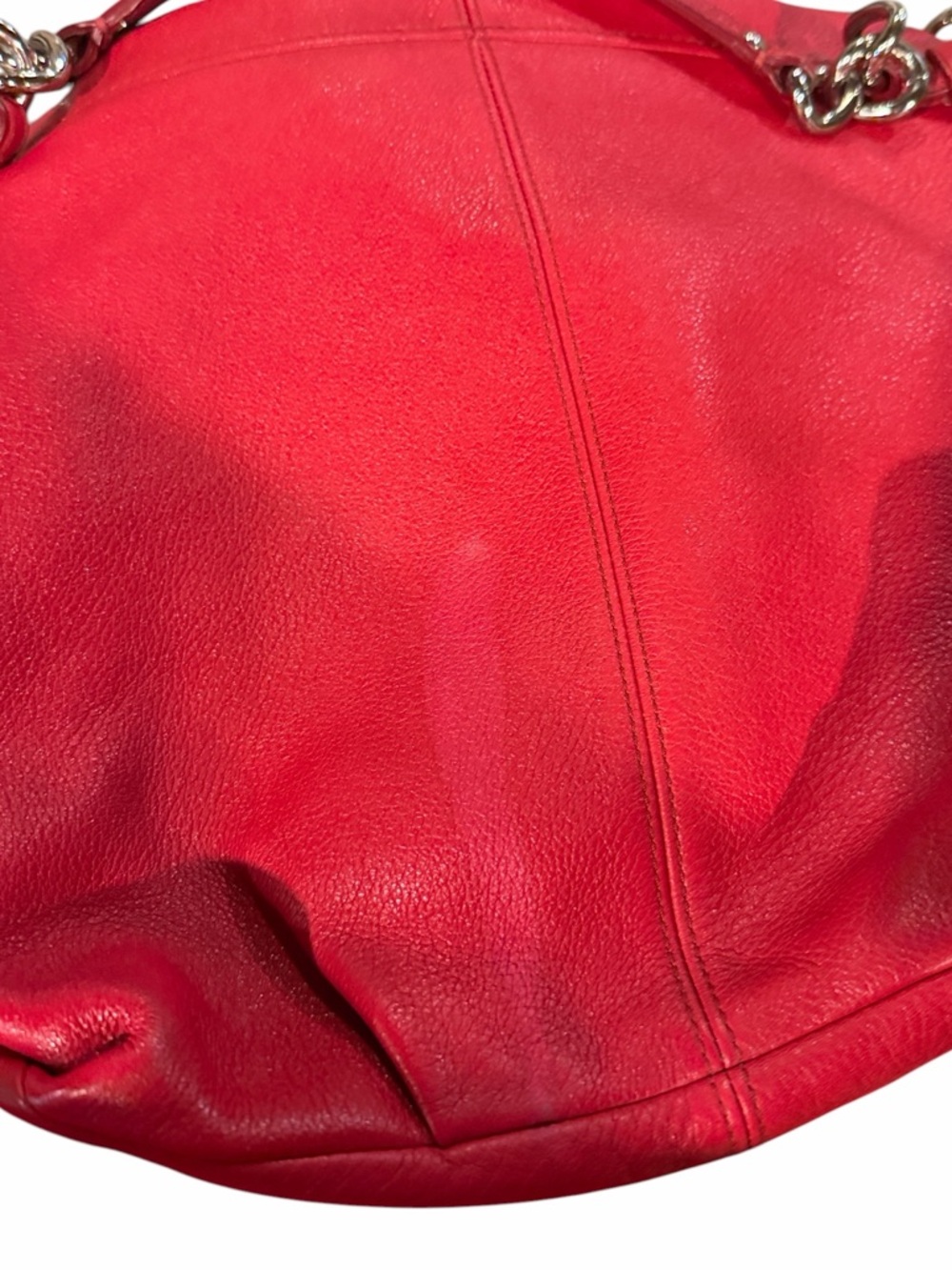 COACH Brooke Red Leather Hobo Shoulder Bag 14142 - Picture 10 of 14
